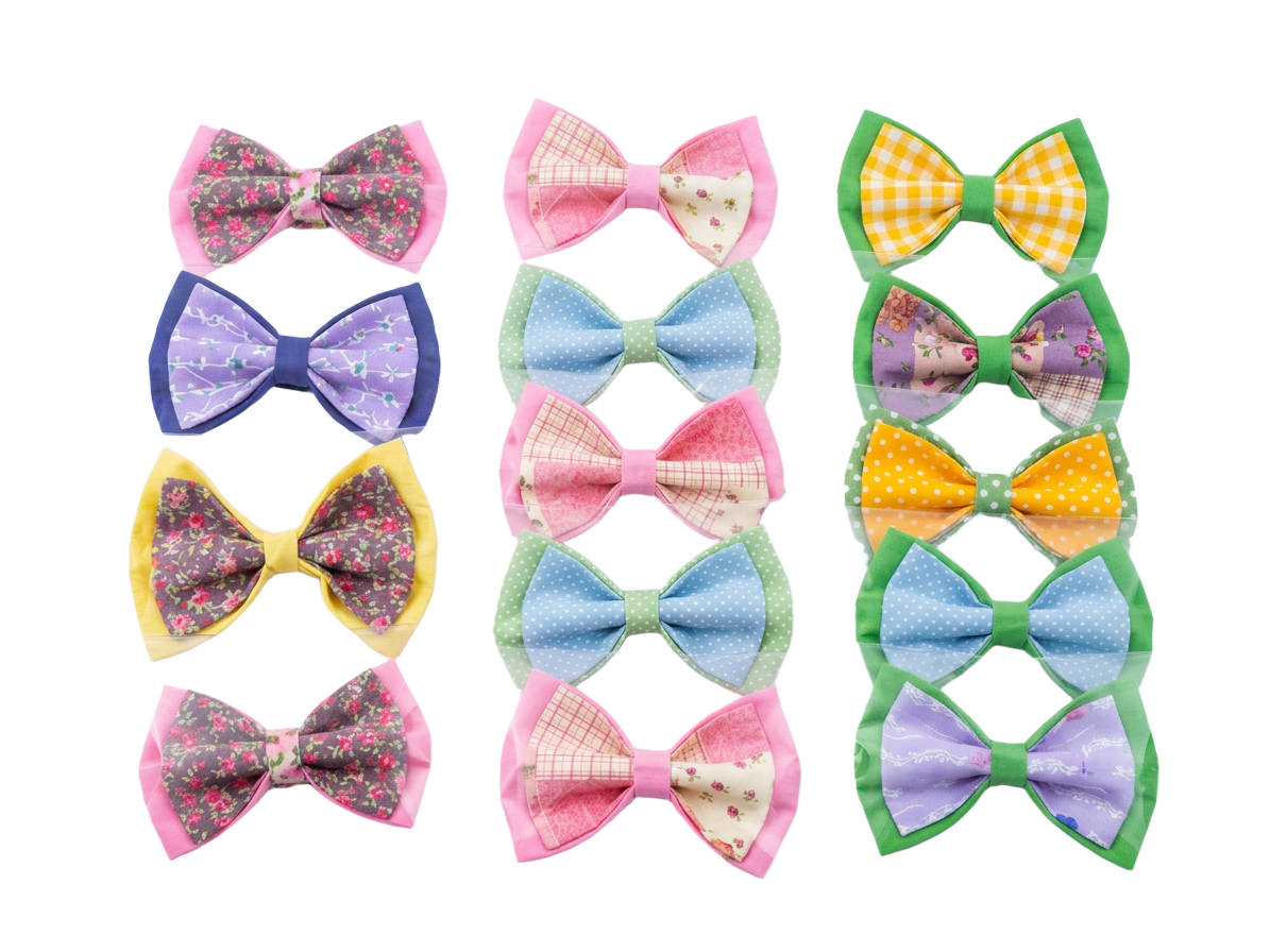 Handmade cotton dog bow ties