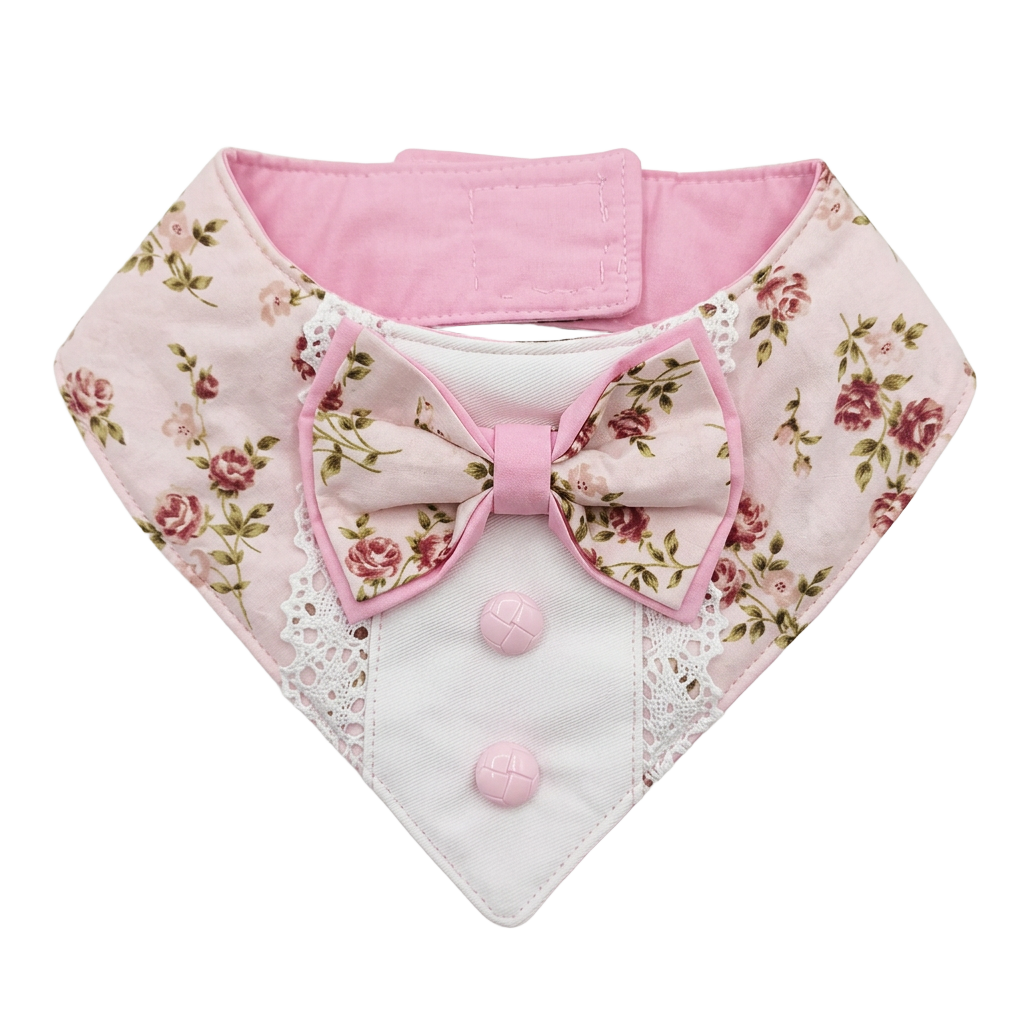 Pink Floral Dog Neckwear
