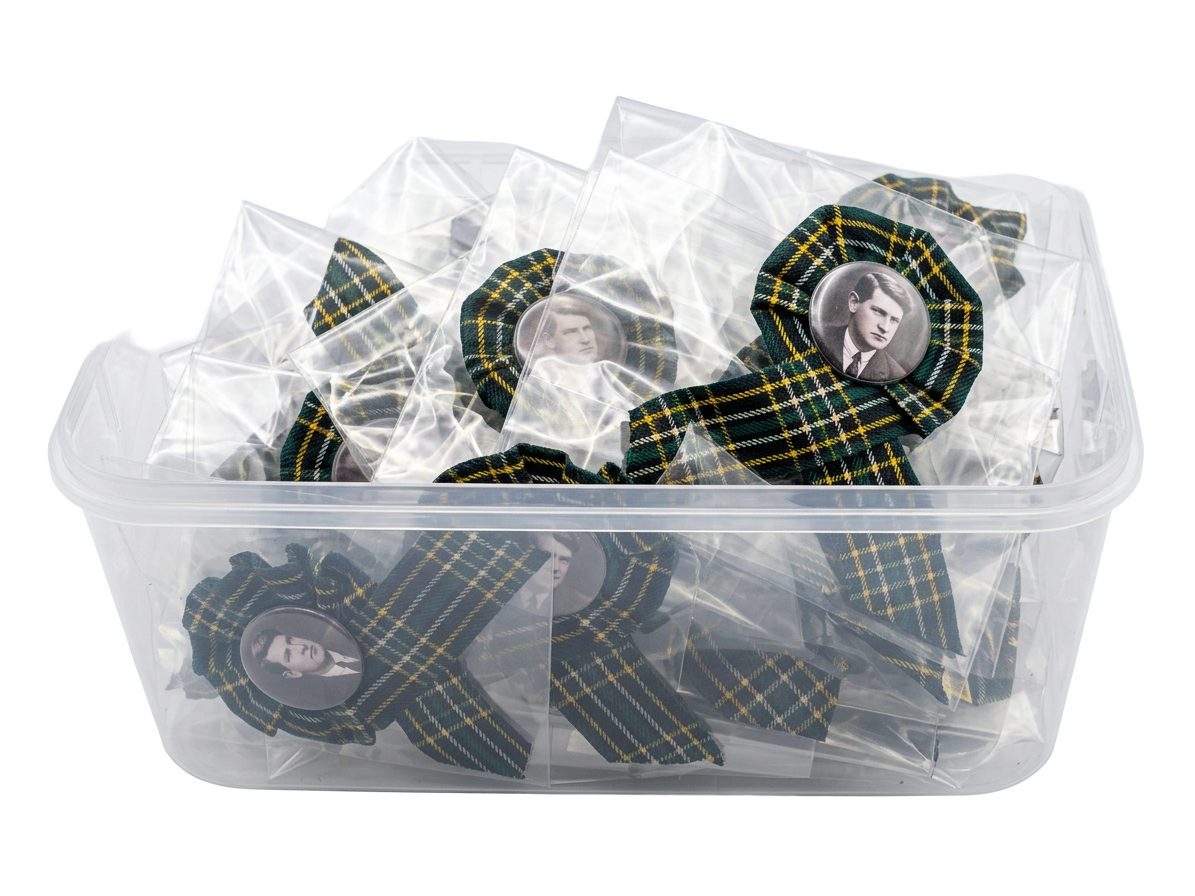Michael Collins tartan rosettes